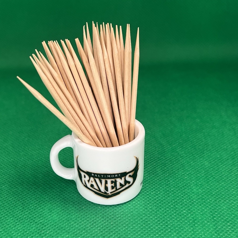 NFL Mini Ceramic‎ Mugs 1.25" Tall Baltimore RAVENS Toothpick Holder